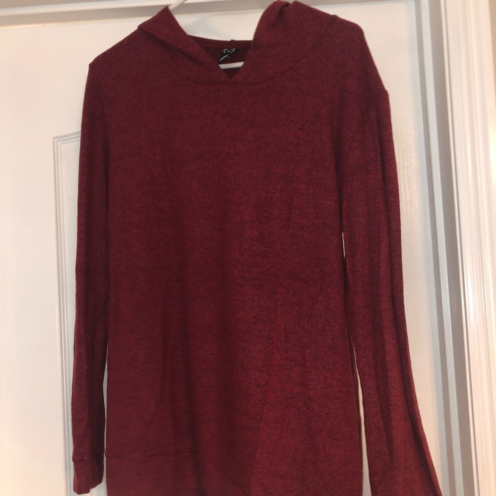 Extremely Soft Red Speckled Hoodie